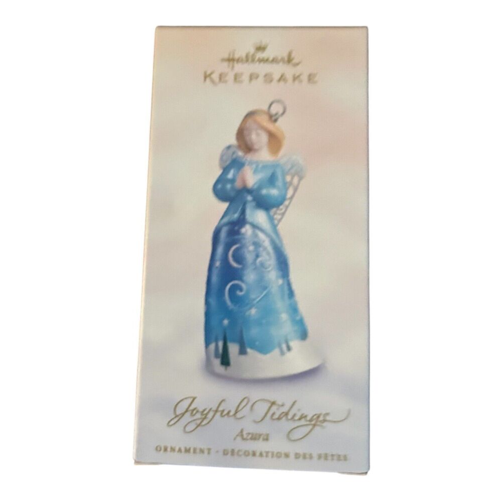 Hallmark Keepsake Azura Joyful Tidings Angel Ornament 2005 Blue NIB